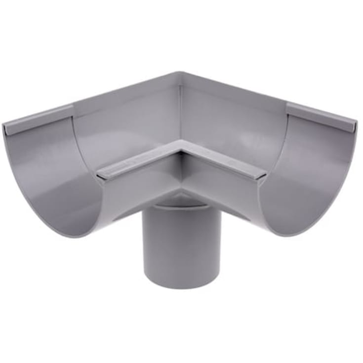 12&quot; x 75 mm x 90° Gjæring innvendig grå Plastmo