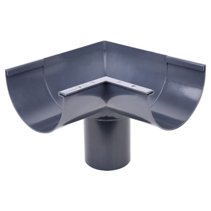 10&quot; x 75 mm x 90° Gjæring inne i grafitt Plastmo