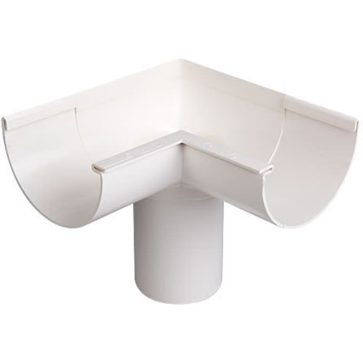 11&quot; x 75 mm x 90° Gjæring innvendig hvit Plastmo
