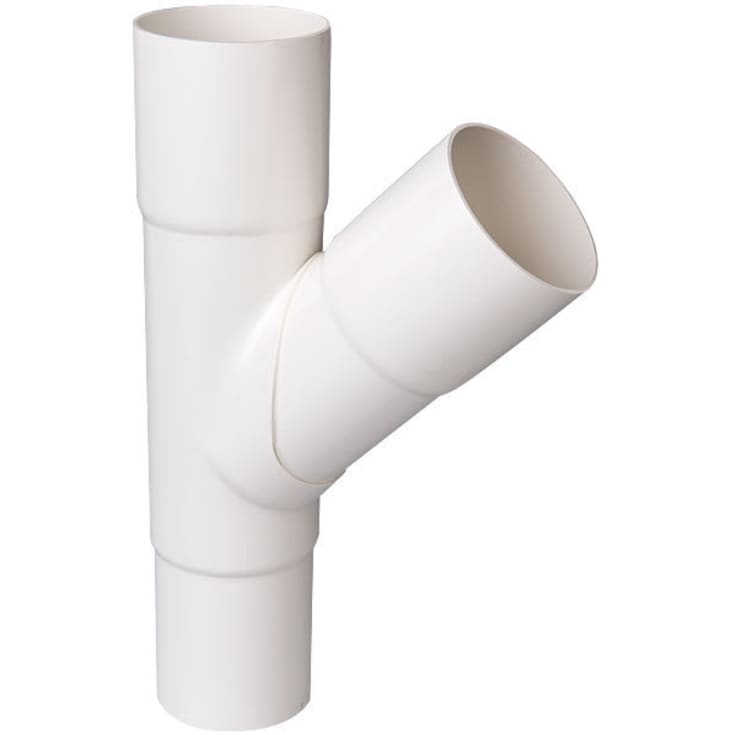 90 x 90 mm x 60° Grenrør hvit Plastmo