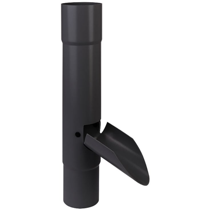 90 mm Vannavviser m/klaff grafitt Plastmo