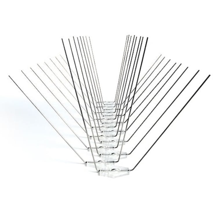 Fuglesikring 5 meter, 4 rækker fuglepigge