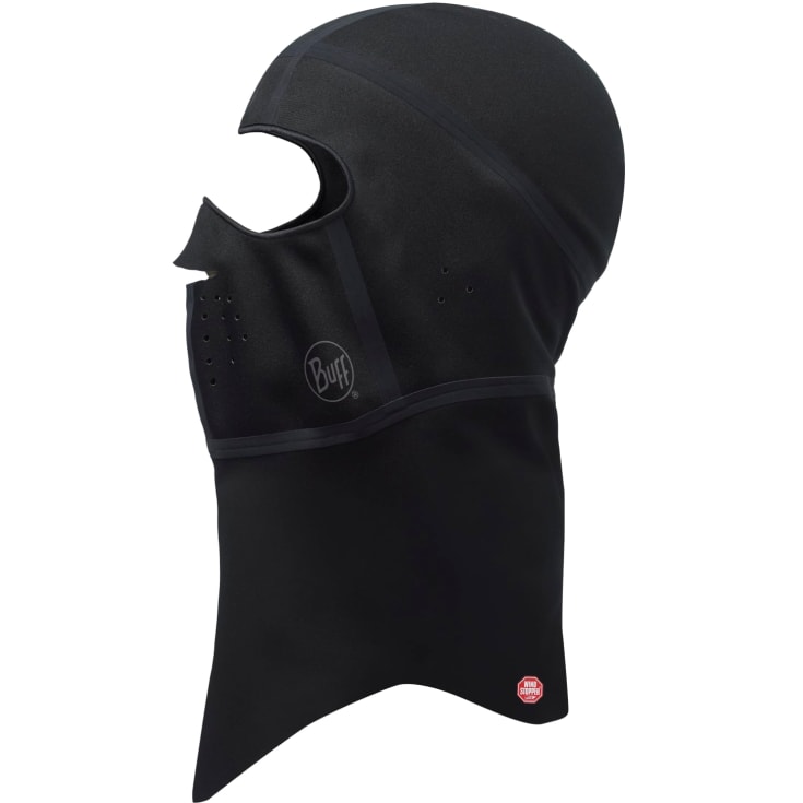 Buff elefanthue, windproof, sort, str.S/M