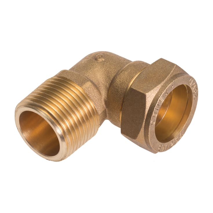 Kompresjons-vinkel m/nippel, 18 mm x 3/4"
