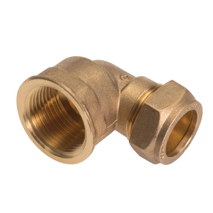 Kompressions-vinkel m/muffe, 10 mm x 1/2"