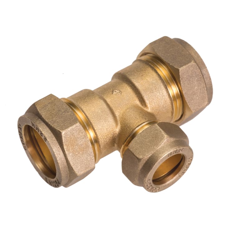 Kompresjons t-rør, 18 x 15 x 18 mm