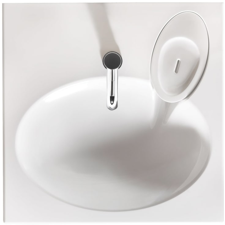 Claro tvättställ, Grohe Eurodisc tvättställsblandare, vit