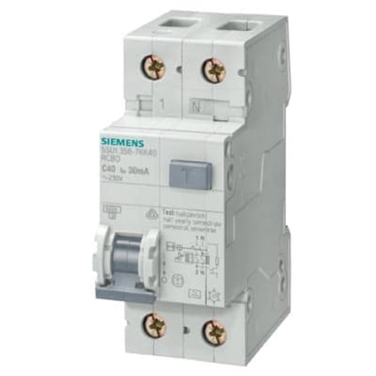 Kombinasjonsbryter Effektbryter/HPFI C 8A 1P+N, 30mA 5SU1356-7KK08