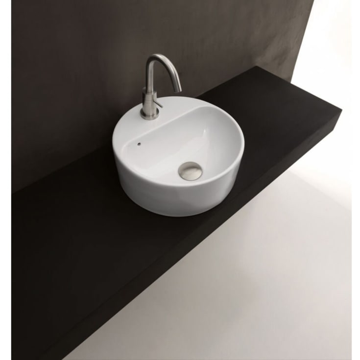 Lavabo Axa Rondo 35 servant, Ø35 cm hvit