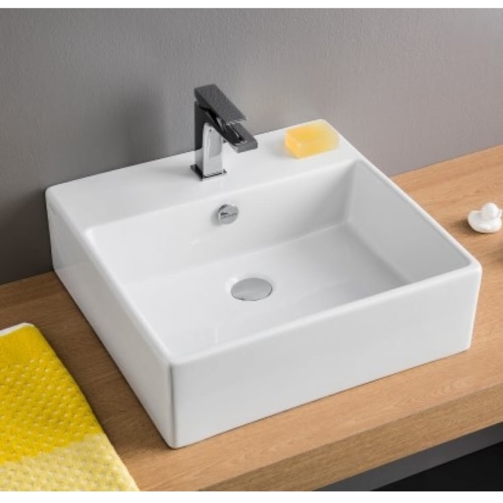 Lavabo Boxo 1010 Slim tvättställ, 50x48 cm, vit