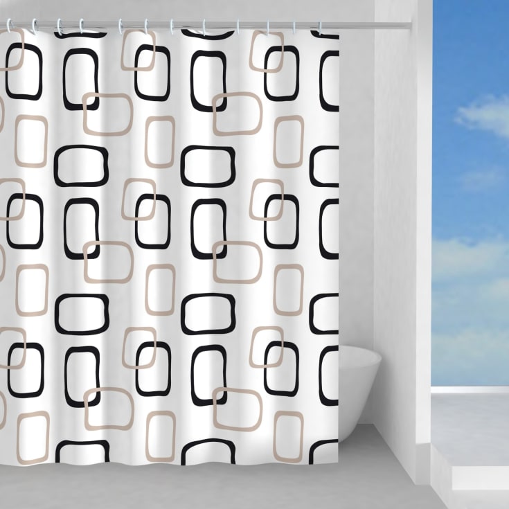 Hefe Tvilling duschdraperi, 120x200 cm, mönster