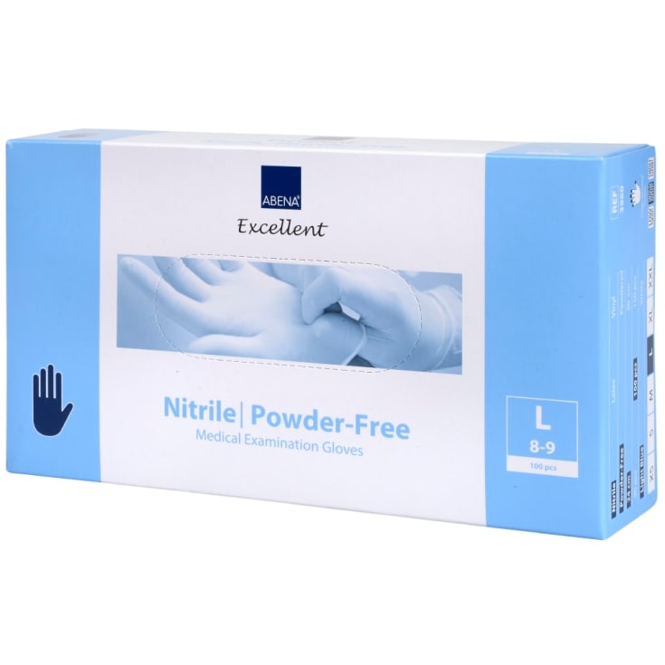 Abena Excellent nitrilhandske, storlek L. L, 100 st.