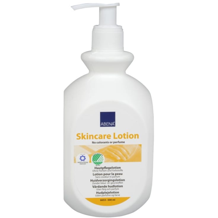 6 stk Abena hudlotion, uden parfume, 14% fedt, 500 ml