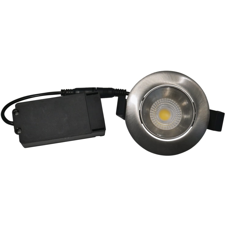 Nordtronic Velia Low Profile downlight, 5W/2700K, LED, børstet alu