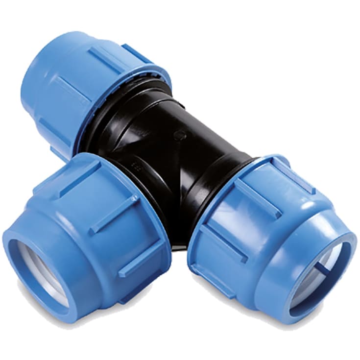 Blueseal 25 x 25 mm t-rör, PN16, PP/POM
