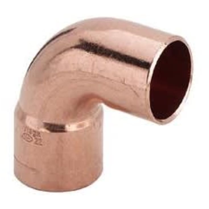Lodde albue muffe/nippel, 15 mm - 90°