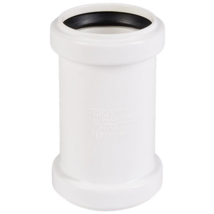 Ostendorf glidemuffe, Ø40 mm, plast, hvit