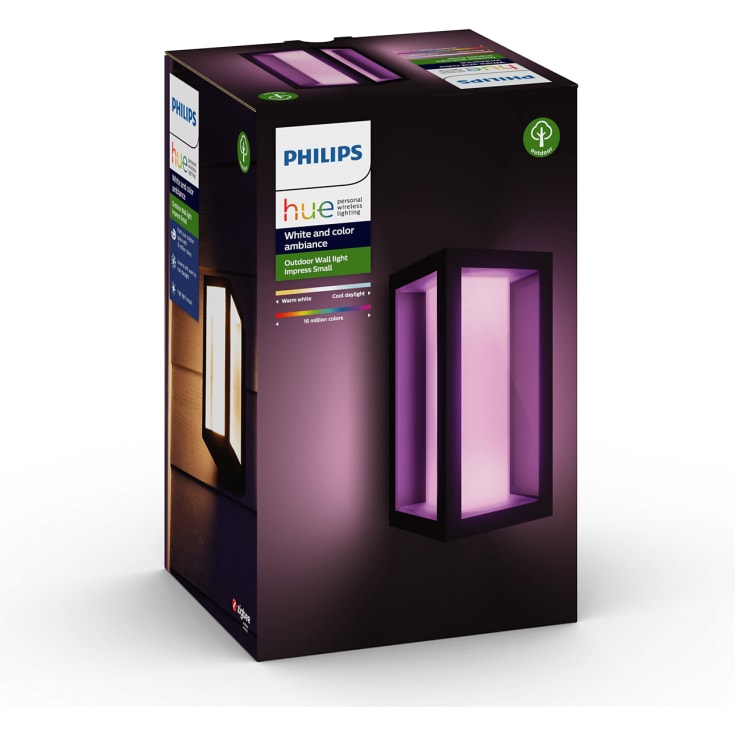 Philips Hue Impress utelys vegg, smal