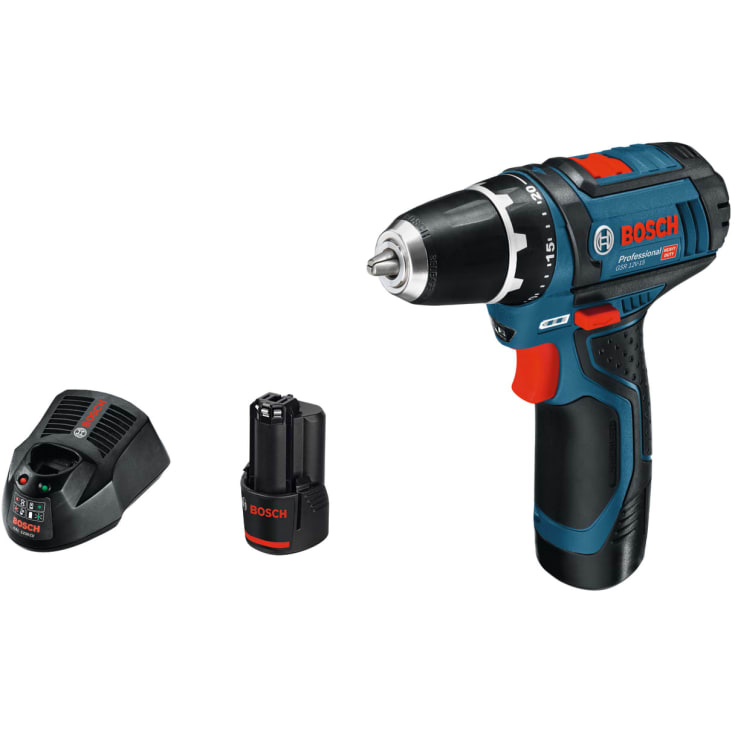 Bosch skruemaskine, GSR 12 V, 2x12 V/2,0 Ah