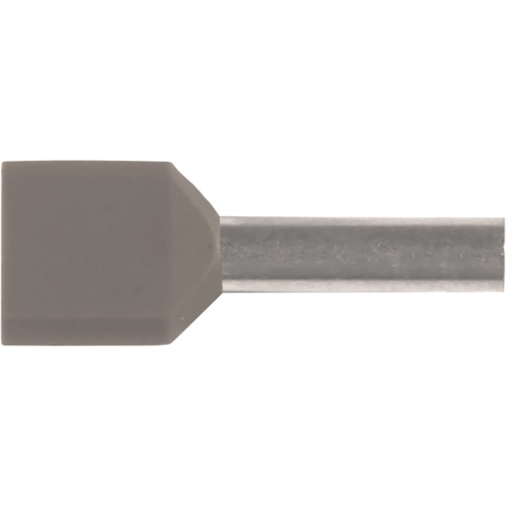 100 stk Grommet Isolert dobbel 2x0,75 mm² grå