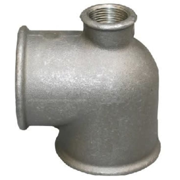 Sort T-rør 1 1/4" x 1 1/4" x 3/4"