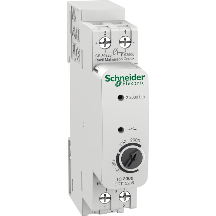 Skumringstimer IC 2000D 1CO, 230V, 18 mm, med lyssensor