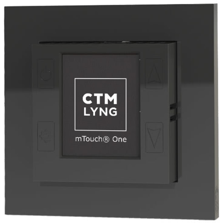 mTouch One, 1P, Termostat og regulator, blank svart