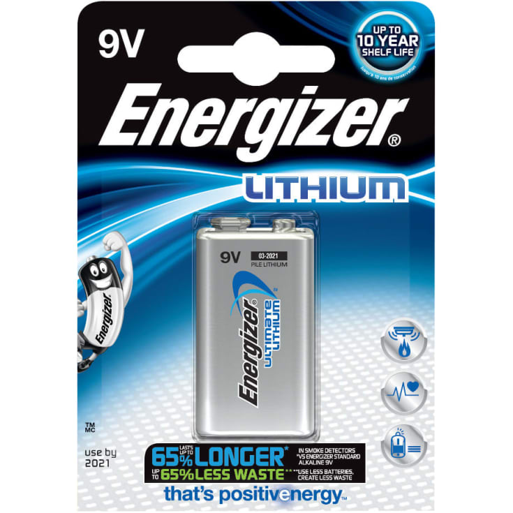 Energizer Ultimate Lithium batteri, 9 V, 1 stk.