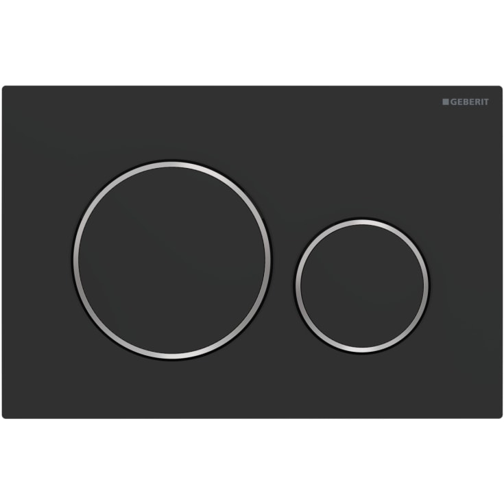 Geberit Sigma 20 Round betjeningsplate, matt sort/krom