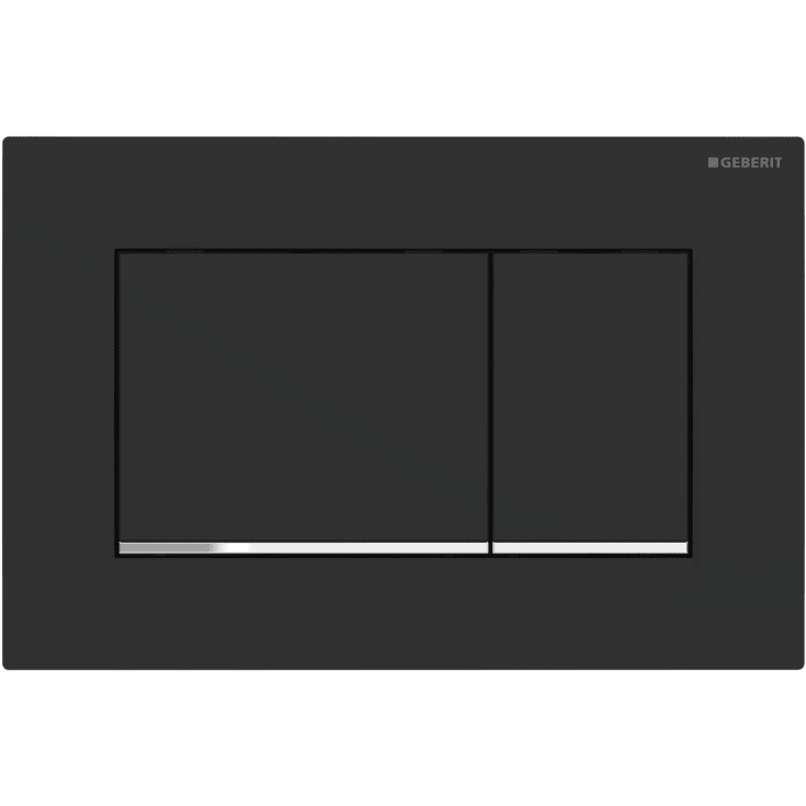 Geberit Sigma 30 betjeningsplate, matt sort/krom