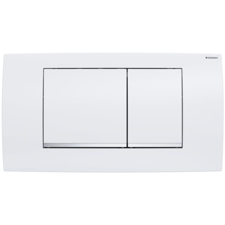 Geberit Twinline 30 betjeningsplate, hvit/krom