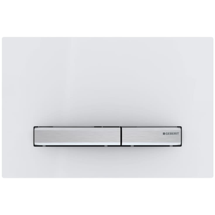 Geberit Sigma 50 Square betjeningsplate, hvit/krom