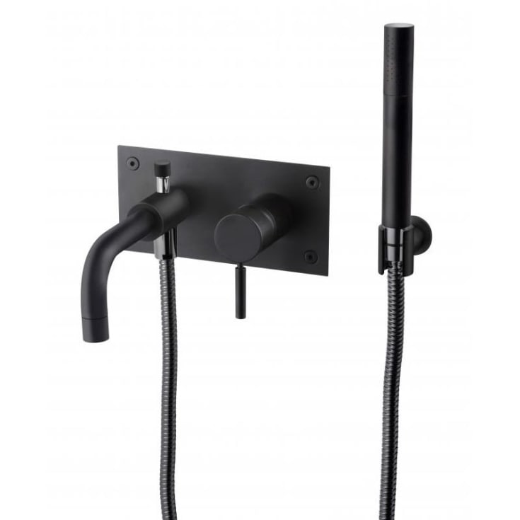 Tapwell Box BOX026 badkarsblandare med duschset, matt svart