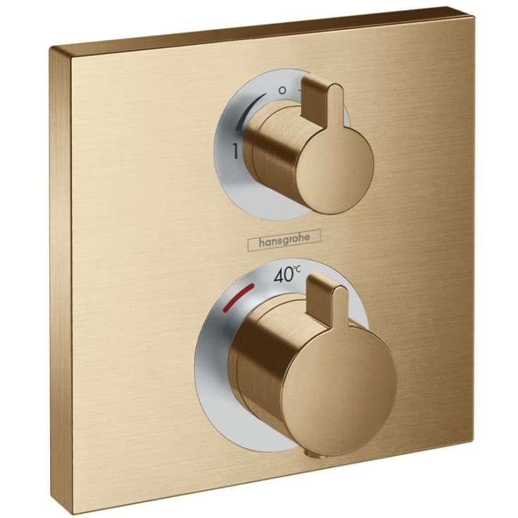 Hansgrohe Ecostat Square dusjbatteri, børstet bronze