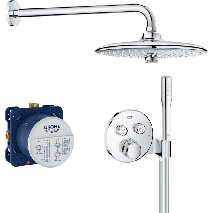 Grohe Grohtherm SmartControl 260 duschset, vattenbesparande, krom