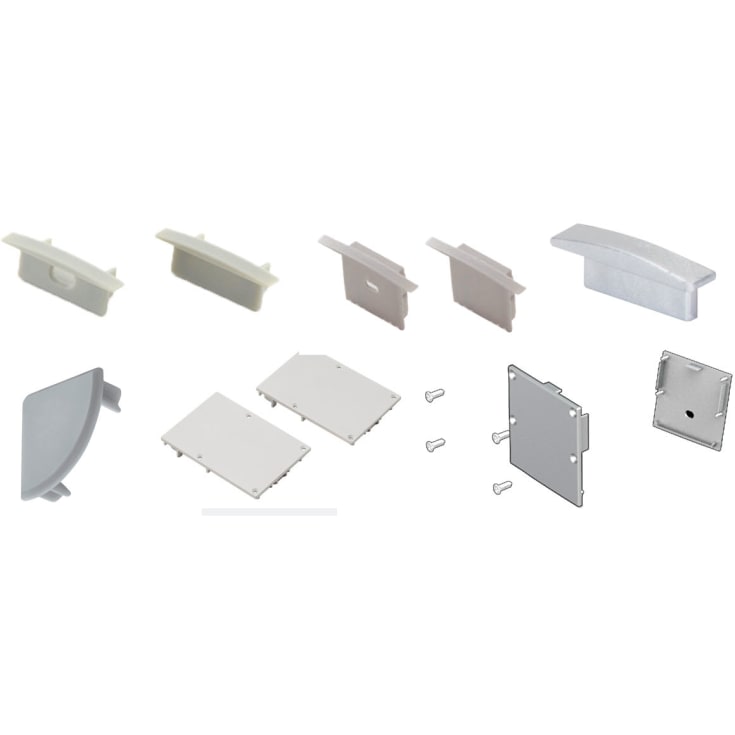 All Light endestykker til aluprofil 6, 5-pak