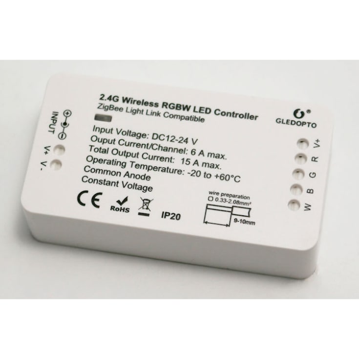 Zigbee RGBW Controller 12/24V 12A 2,4Ghz