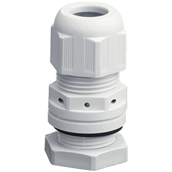 Forskruning med ventilation M20 grå, RAL 7035, IP66/IP67