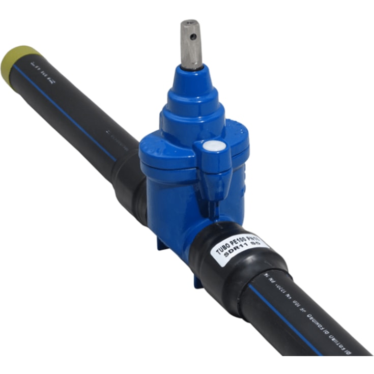 Fucoli 32 mm serviceventil med PE-ende SDR11, segjärn, PN16