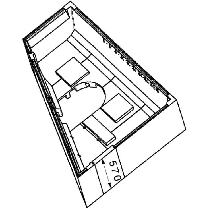 Duravit Paiova monteringskasse, 180x140 cm