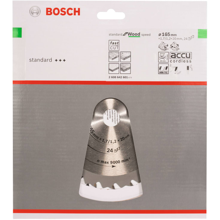 Bosch Speedline rundsavklinge Ø165/20 - 24tands