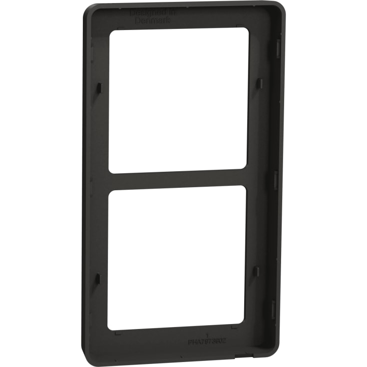 LK Fuga Base 63 designramme, 2x1 modul, koksgrå