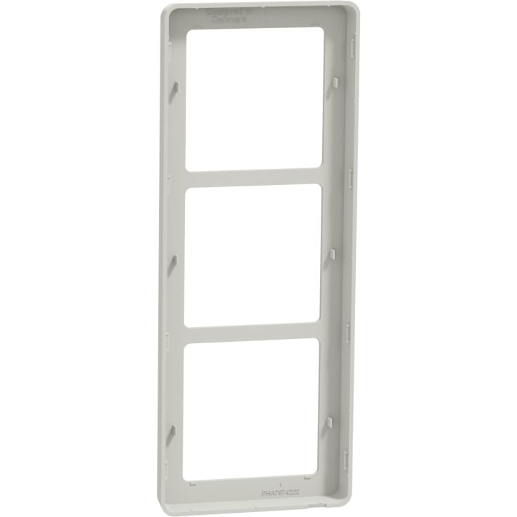 LK Fuga Base 63 designramme, 3x1 modul, lysegrå