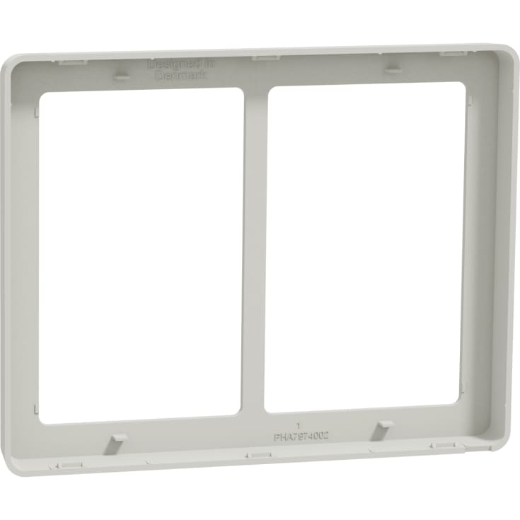LK Fuga Base 63 designramme, 2x1,5 modul, lysegrå