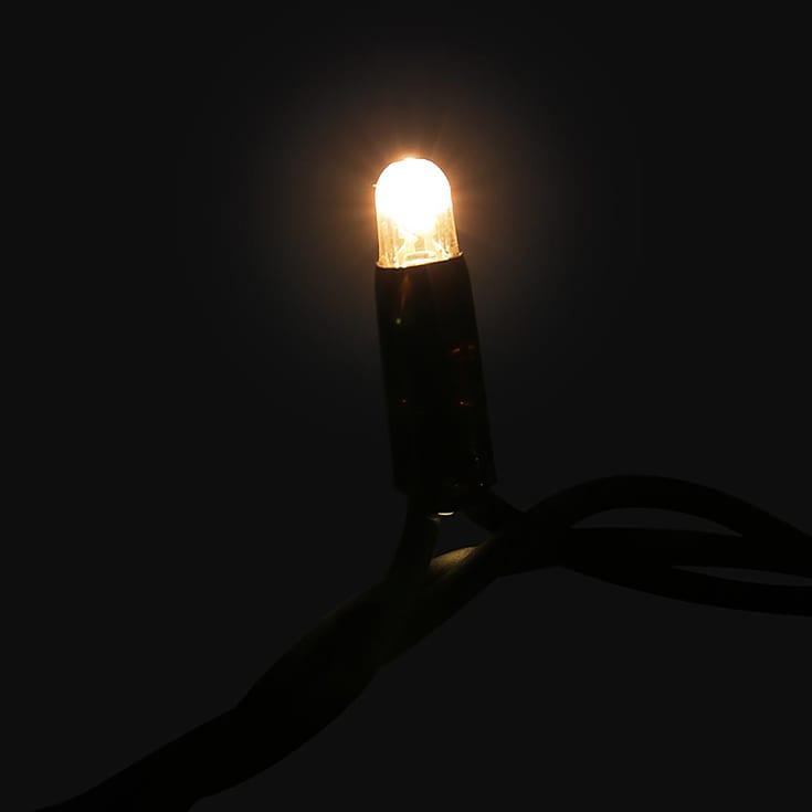 MK Ice Lite LED lyskæde, 114 varmhvid, 230V, hvid