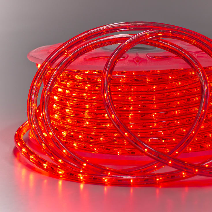 MK Rope Light 30 LED lysreb, 45 meter, 230V, rød