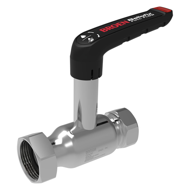 Broen Ballofix Full Flow RF 2x2 1/4 SW DN50 høyspindel.
