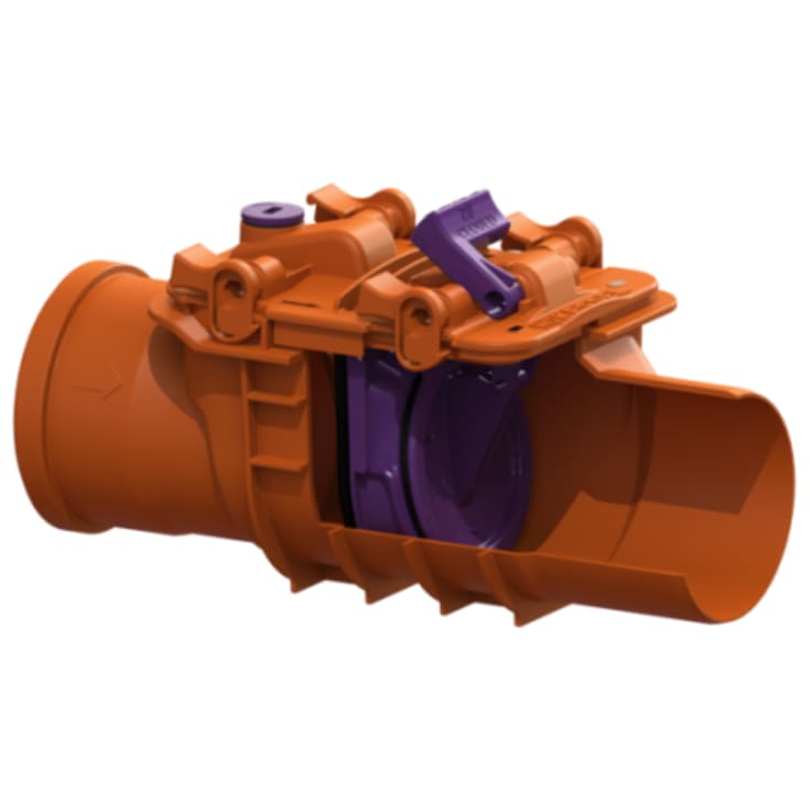 Kessel 110 mm tilbakeslagsventil for dreneringsvann, 1-klaff, modell 72