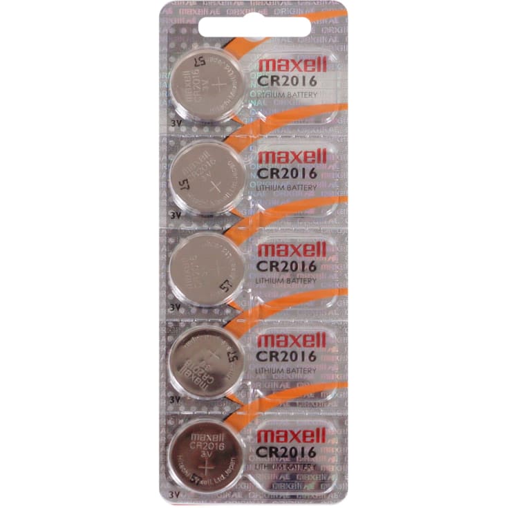 Maxell CR2016 batterier, 5 stk.