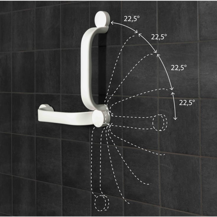 Etac Flex stödhandtag, 30 cm, vit